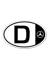 Mercedes Benz Oval Car Magnet 